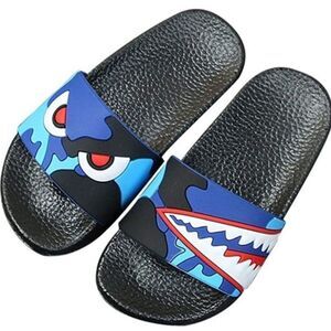 Zernar Boys Girls Slide Sandals, Athletic Sport Slides Kids Outdoor indoor Beach